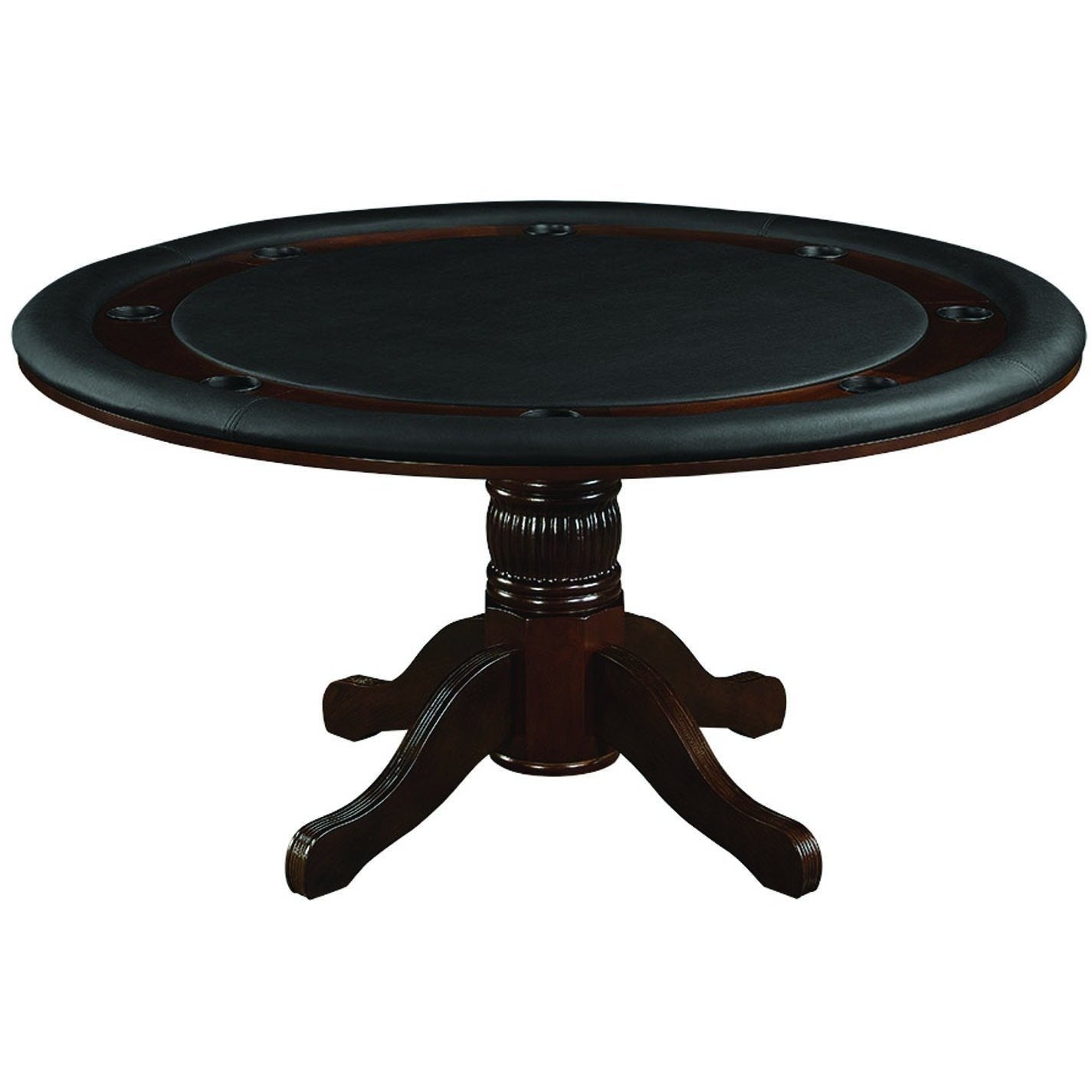 RAM Game Room Convertible Round Dining Poker Table 8 Person - Gaming Blaze