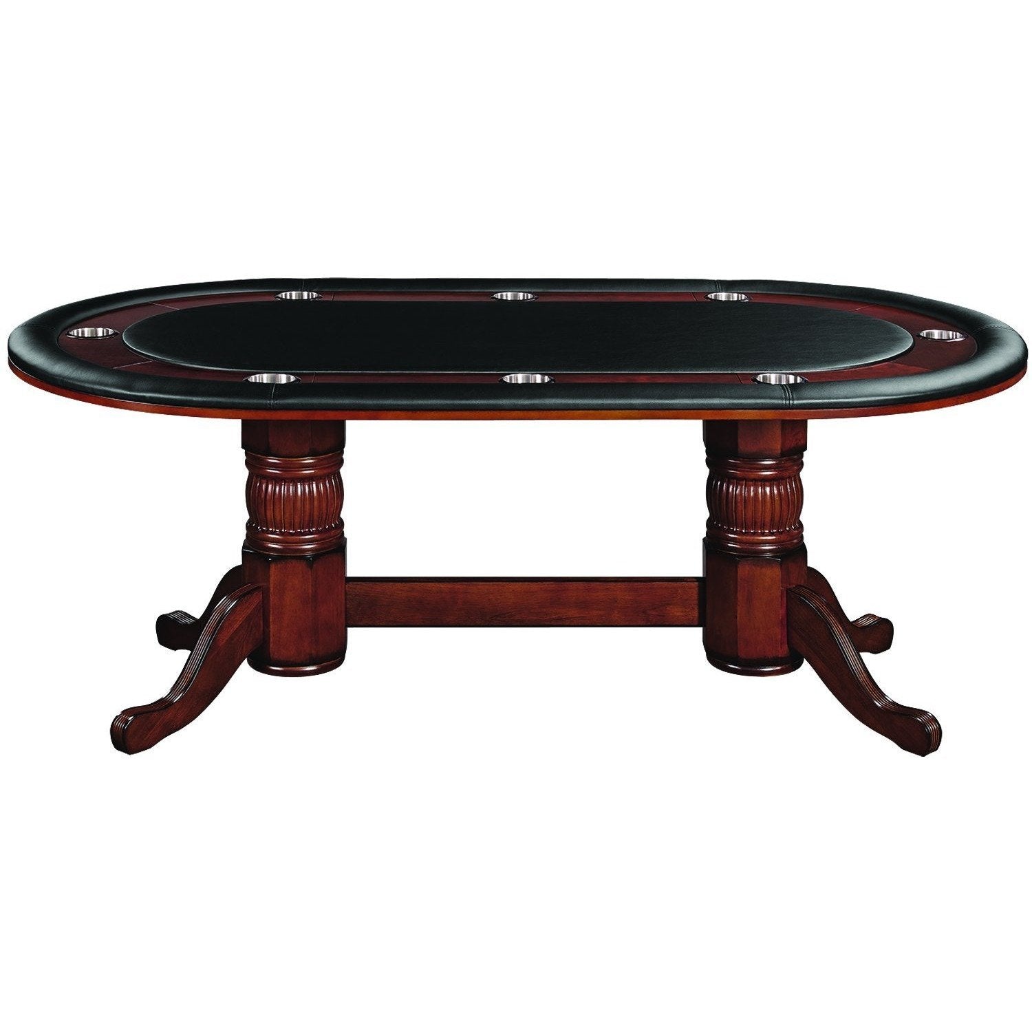 RAM Games Room Texas Holdem Oval Poker Table 8 Person - Gaming Blaze