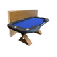 BBO Poker Tables Helmsley Poker Dining Table 8 Person with Dealer Spot - Gaming Blaze