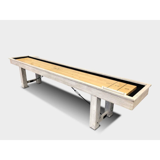 Playcraft Montauk Shuffleboard Table Weathered Whitewash - Gaming Blaze