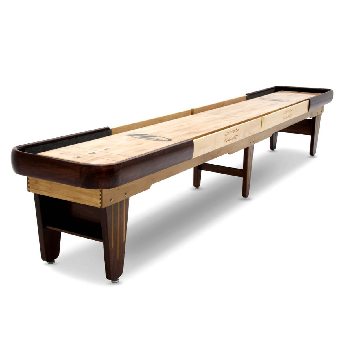 Hudson Intimidator Shuffleboard Table 9'-22' with Custom Stain Options - Gaming Blaze