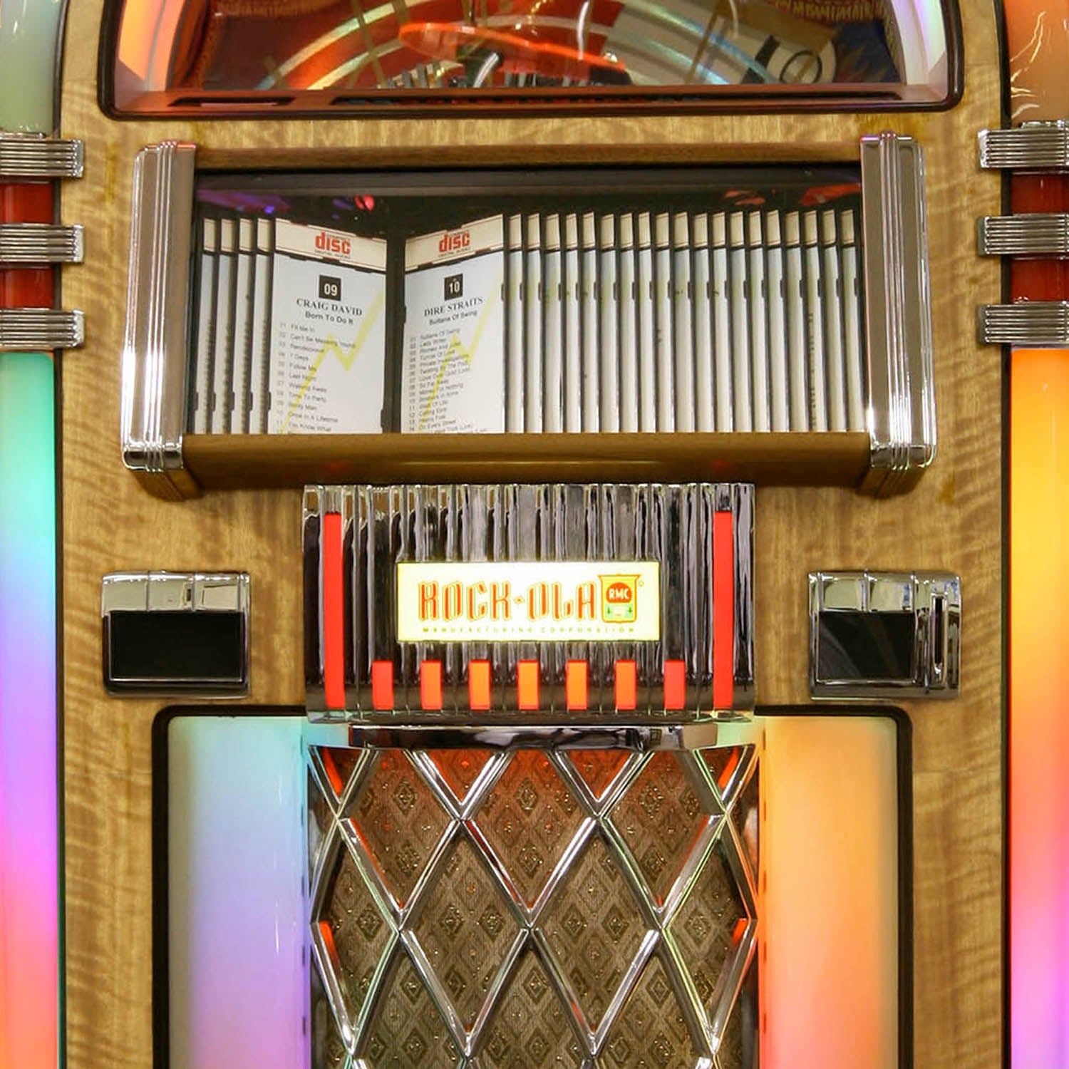 Rock-Ola Bubbler CD Jukebox In Light Oak - Gaming Blaze
