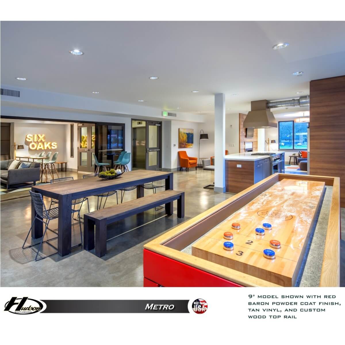 Hudson Shuffleboards Solid Wood Top Rail for Shuffleboard - Gaming Blaze