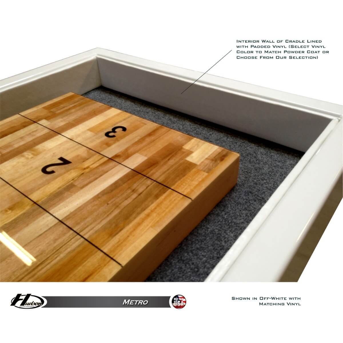 Hudson Metro Shuffleboard Table 9'-22' with Custom Finish Options - Gaming Blaze