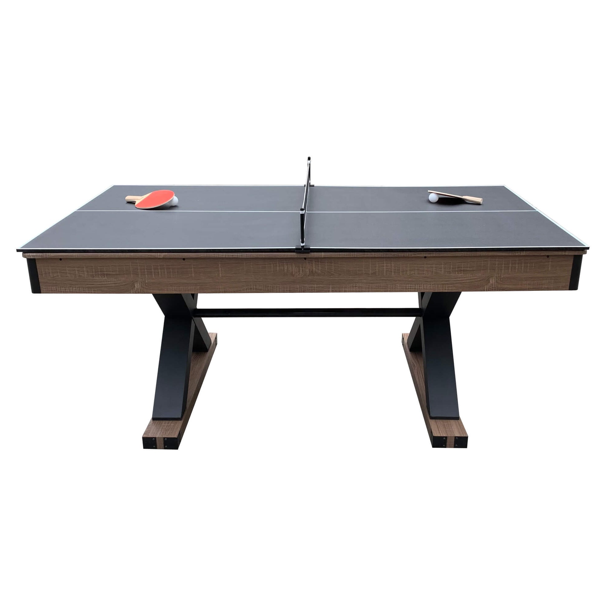 Hathaway Excalibur 6ft Multi Game Air Hockey Table with Table Tennis Top - Gaming Blaze