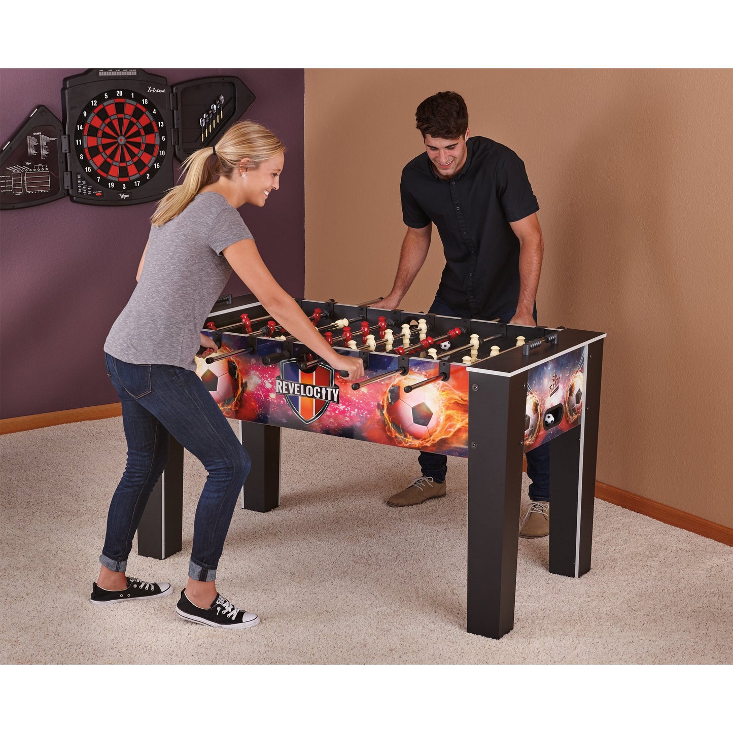 Fat Cat Revelocity 60" Foosball Table - Gaming Blaze