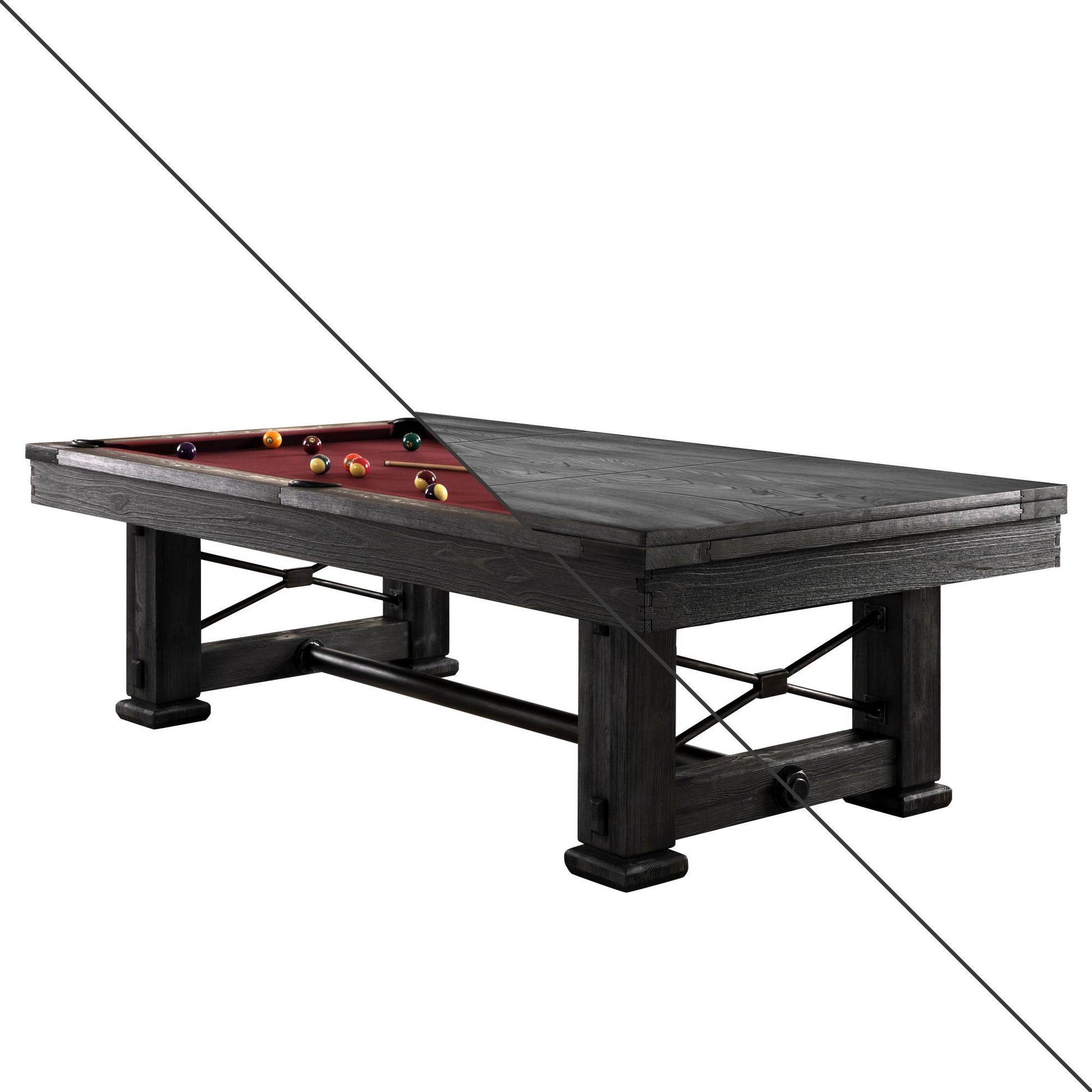 Playcraft Rio Grande Slate Pool Table with Optional Dining Top - Gaming Blaze