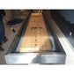 Hudson Brushed Stainless Steel Shuffleboard Table 9'-22' with Custom Finish Options - Gaming Blaze