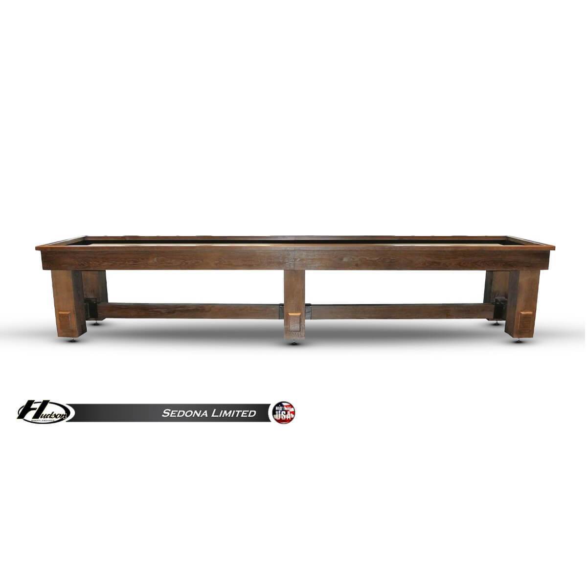 Hudson Sedona Limited Shuffleboard Table 9'-22' with Custom Stain Options - Gaming Blaze