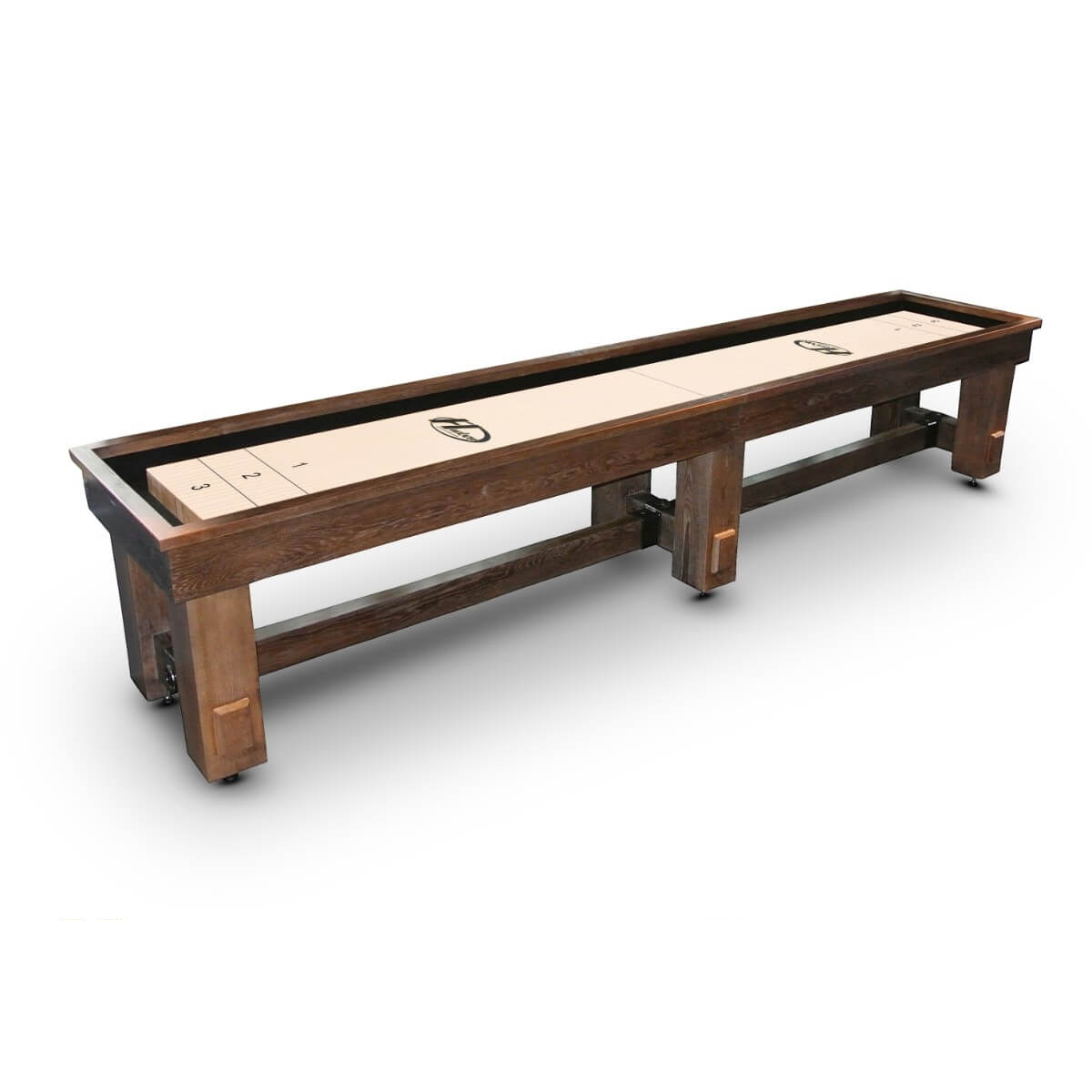 Hudson Sedona Limited Shuffleboard Table 9'-22' with Custom Stain Options - Gaming Blaze