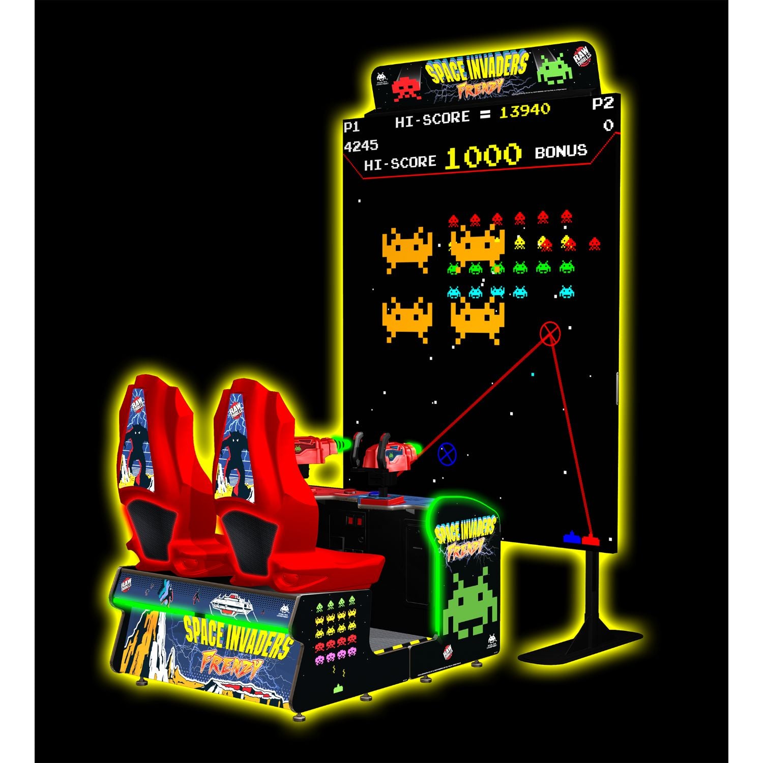 Raw Thrills Space Invaders Frenzy Arcade Game - Gaming Blaze