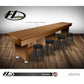 Hudson Tavern Shuffleboard Table 9'-22' Removable Hard Top and Custom Stain Options - Gaming Blaze