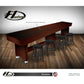 Hudson Tavern Shuffleboard Table 9'-22' Removable Hard Top and Custom Stain Options - Gaming Blaze