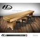 Hudson Tavern Shuffleboard Table 9'-22' Removable Hard Top and Custom Stain Options - Gaming Blaze