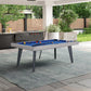 Playcraft Santorini Slate Pool w/ Dining Top Bench Ping Pong - Gaming Blaze