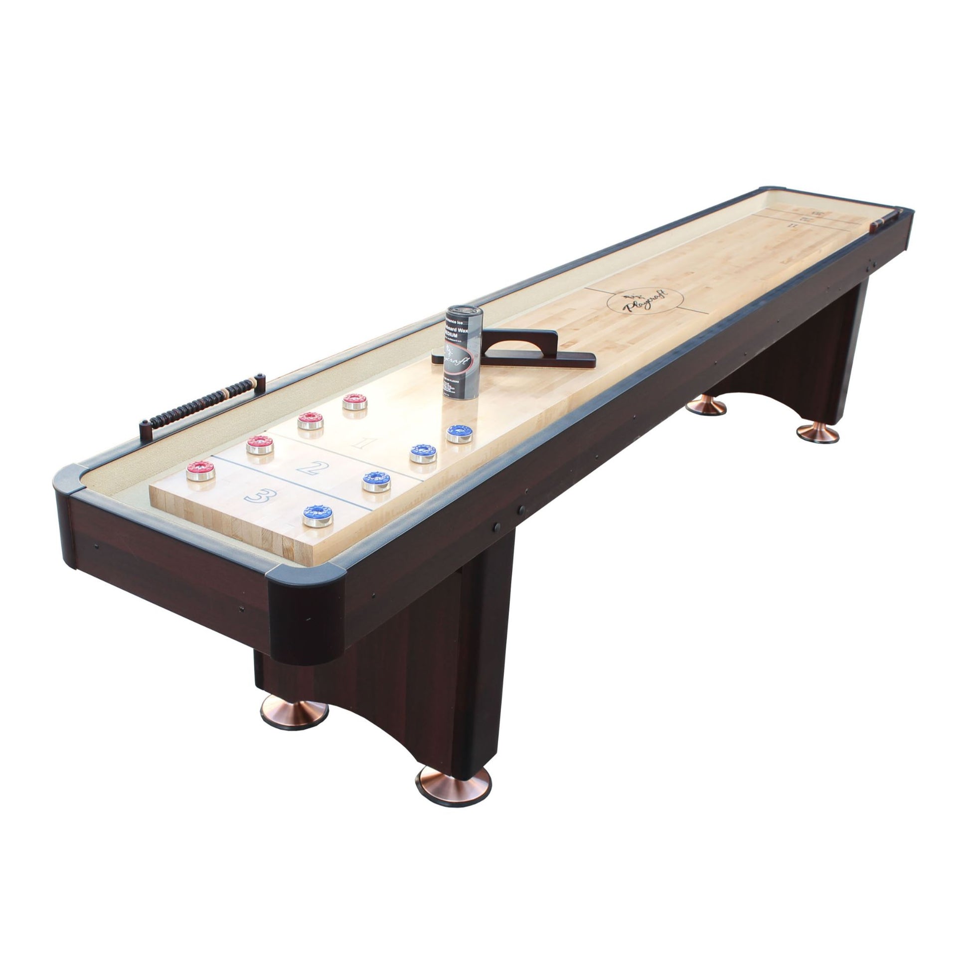 Playcraft Woodbridge Shuffleboard Table with Playing Accessories - Gaming Blaze