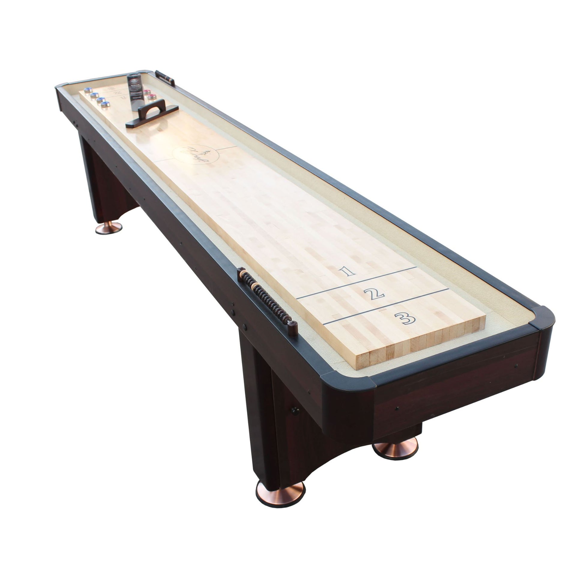 Playcraft Woodbridge Shuffleboard Table with Playing Accessories - Gaming Blaze