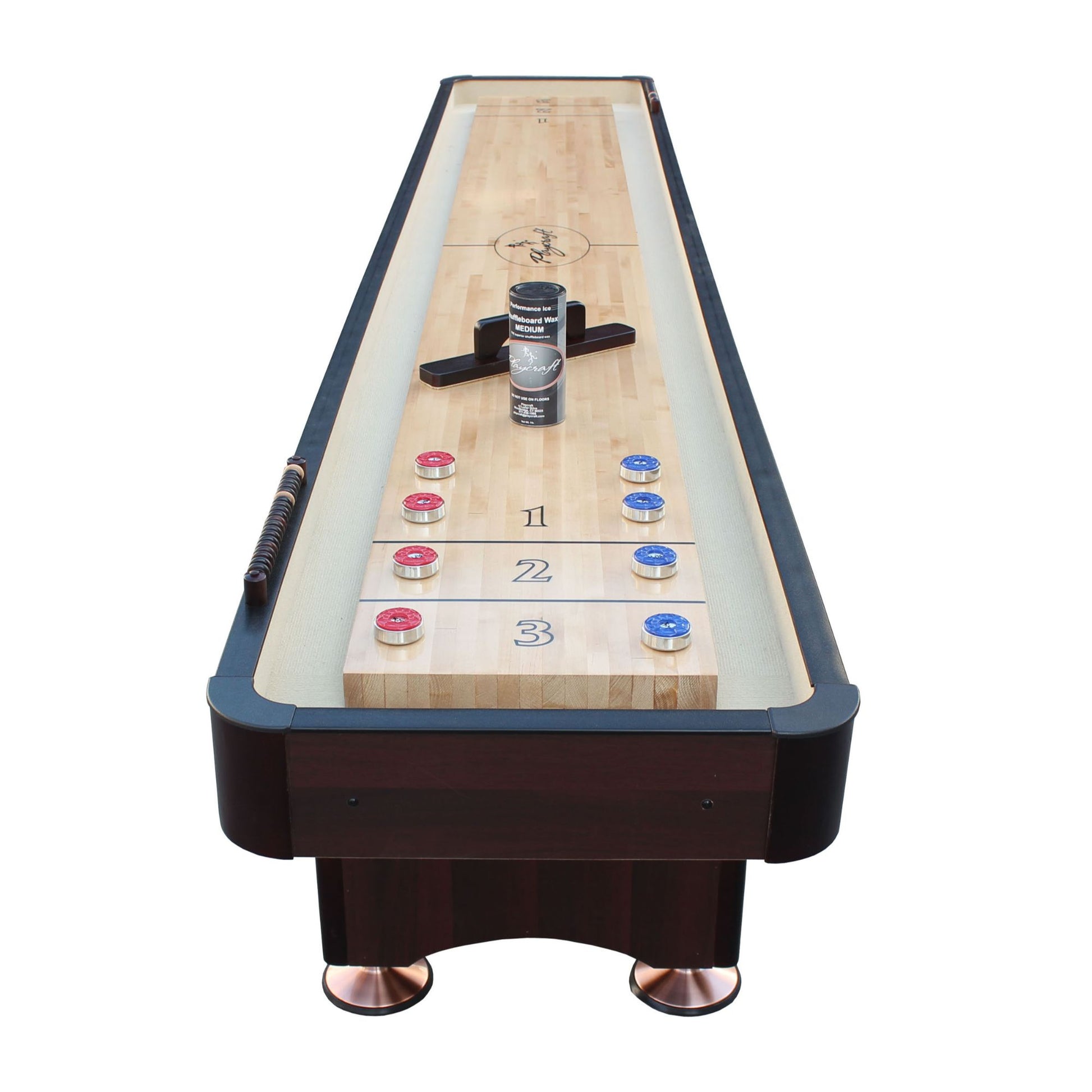 Playcraft Woodbridge Shuffleboard Table with Playing Accessories - Gaming Blaze