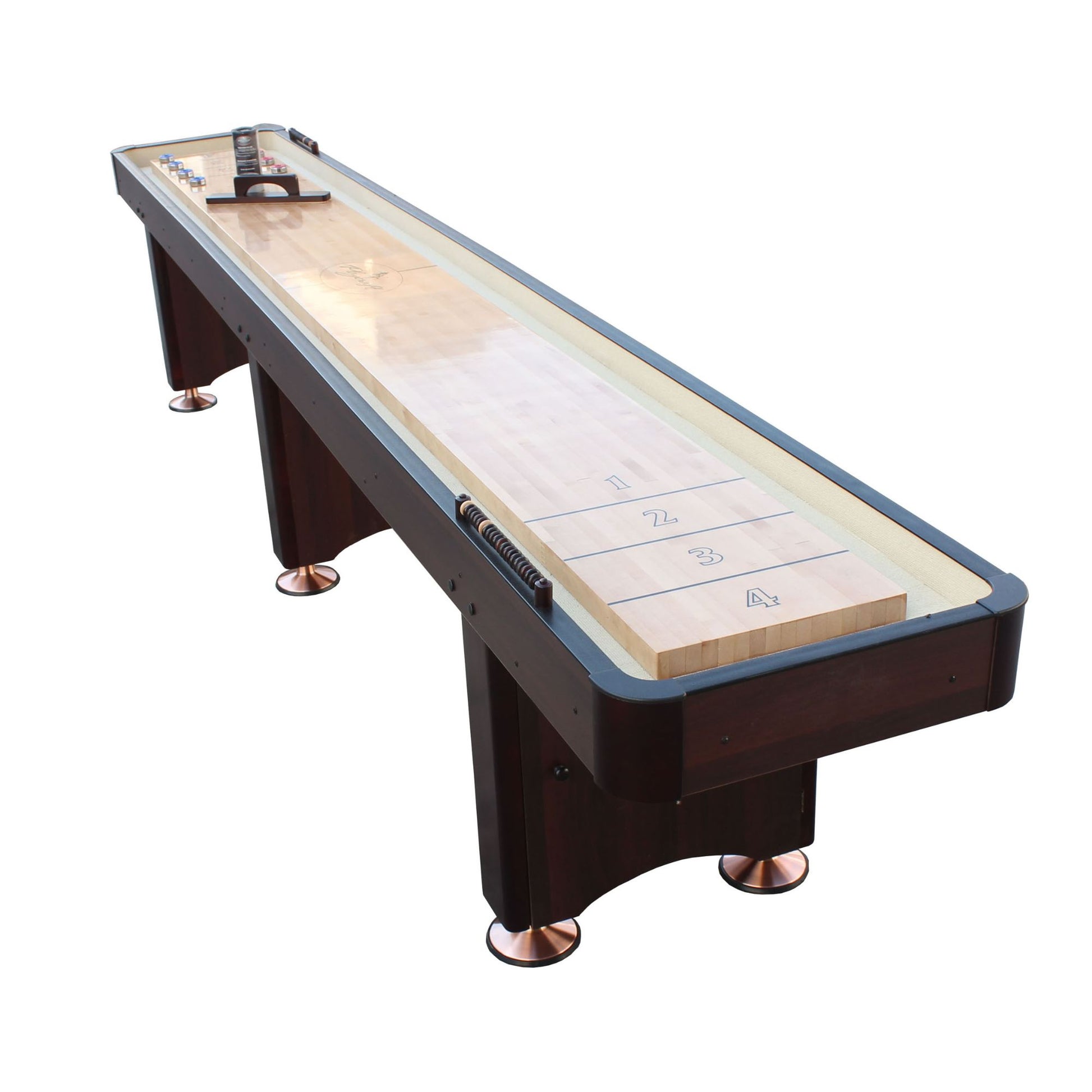Playcraft Woodbridge Shuffleboard Table with Playing Accessories - Gaming Blaze