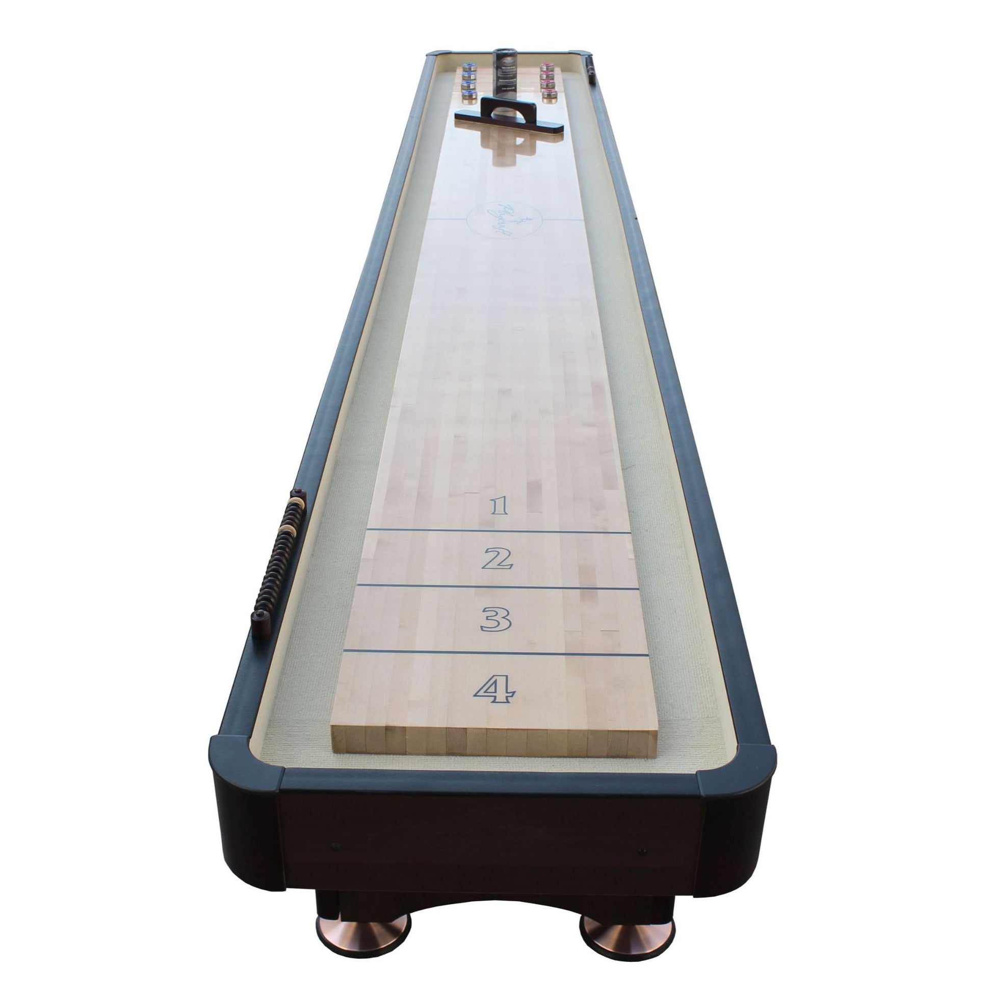 Playcraft Woodbridge Shuffleboard Table with Playing Accessories - Gaming Blaze
