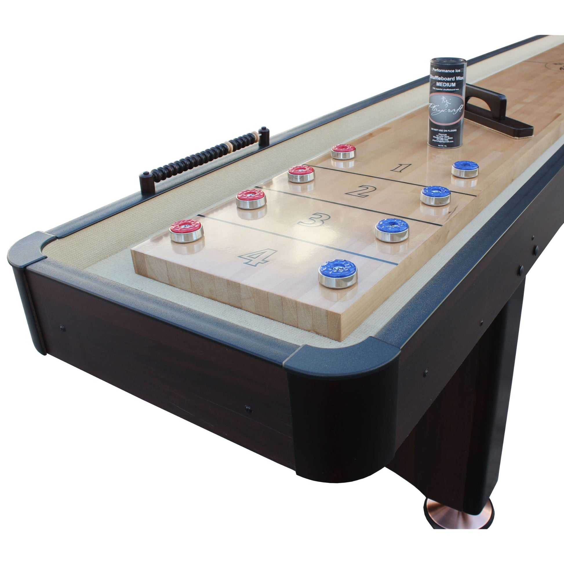 Playcraft Woodbridge Shuffleboard Table with Playing Accessories - Gaming Blaze