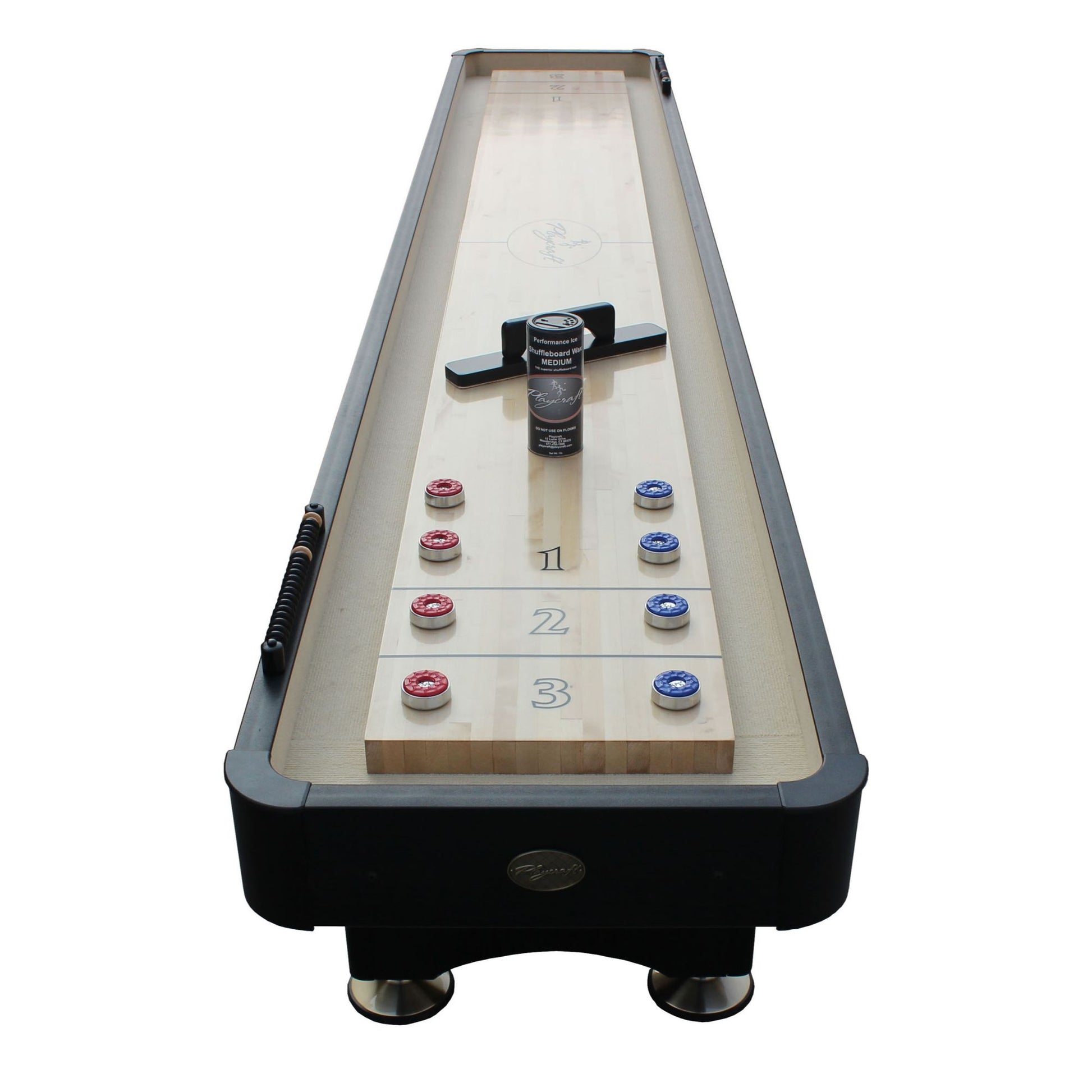 Playcraft Woodbridge Shuffleboard Table with Playing Accessories - Gaming Blaze