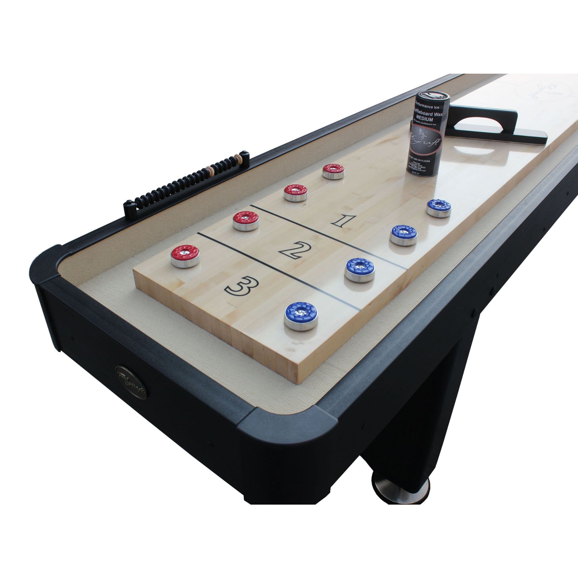 Playcraft Woodbridge Shuffleboard Table with Playing Accessories - Gaming Blaze