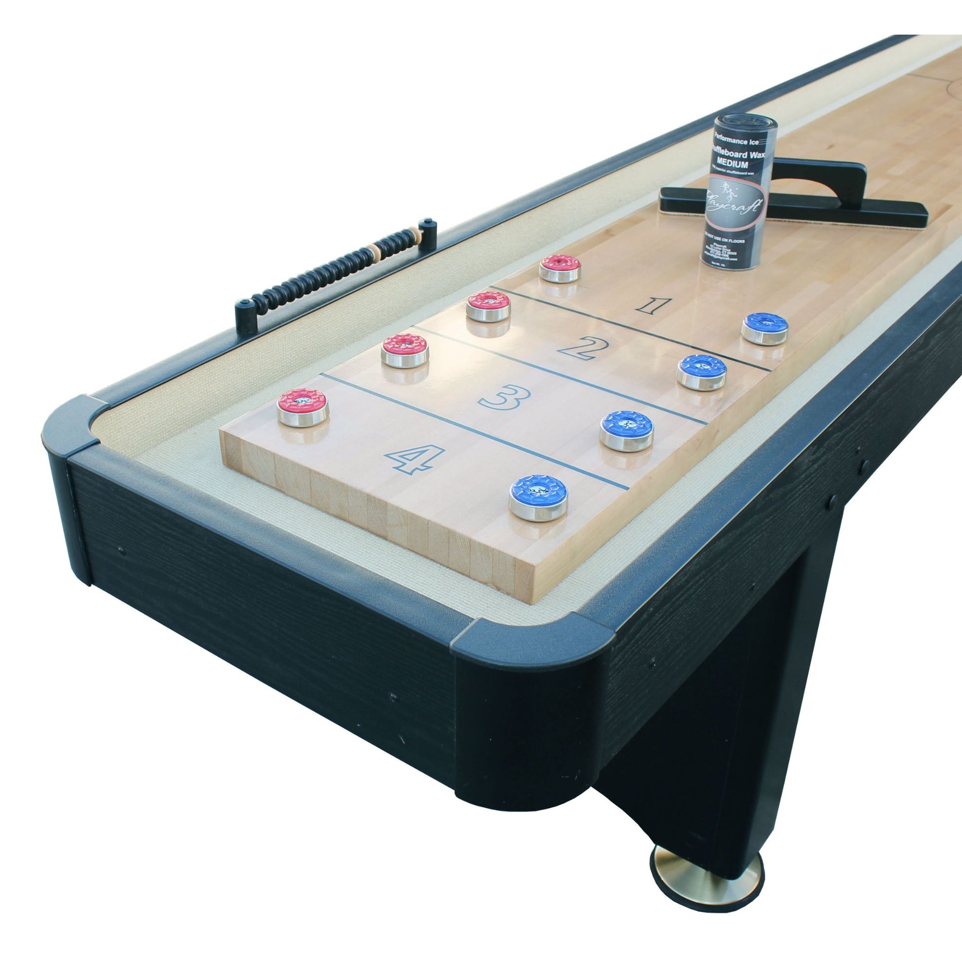 Playcraft Woodbridge Shuffleboard Table with Playing Accessories - Gaming Blaze
