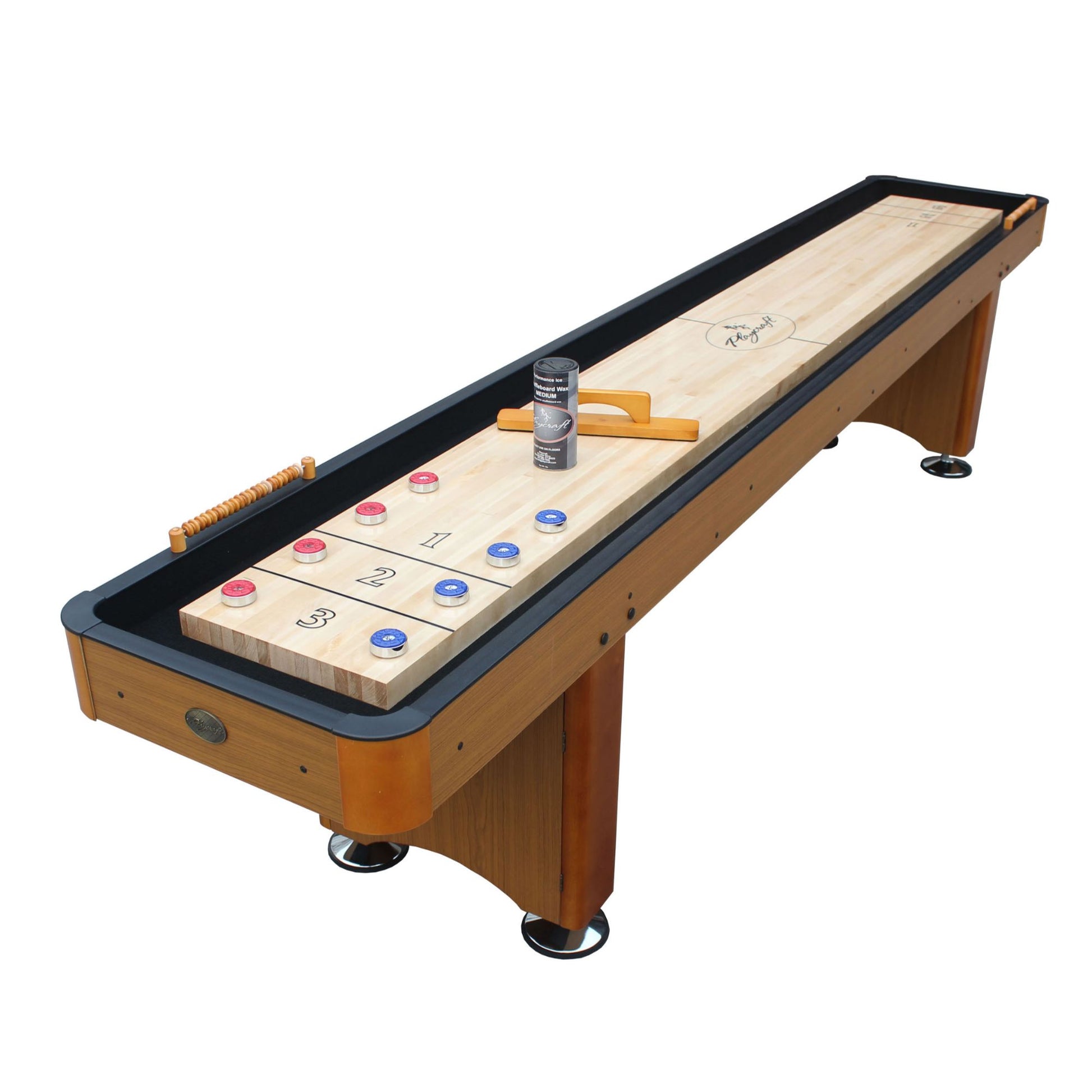 Playcraft Woodbridge Shuffleboard Table with Playing Accessories - Gaming Blaze