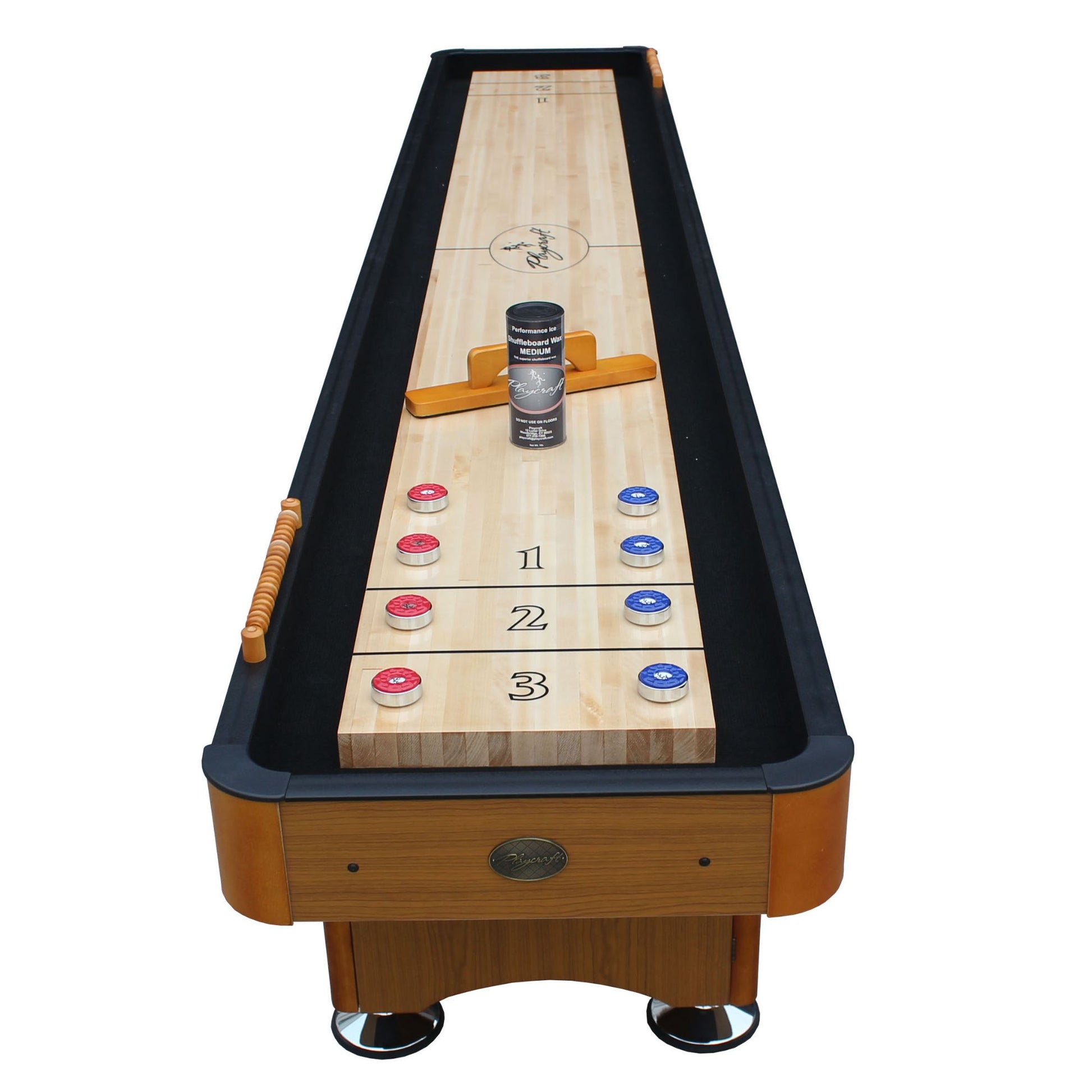 Playcraft Woodbridge Shuffleboard Table with Playing Accessories - Gaming Blaze