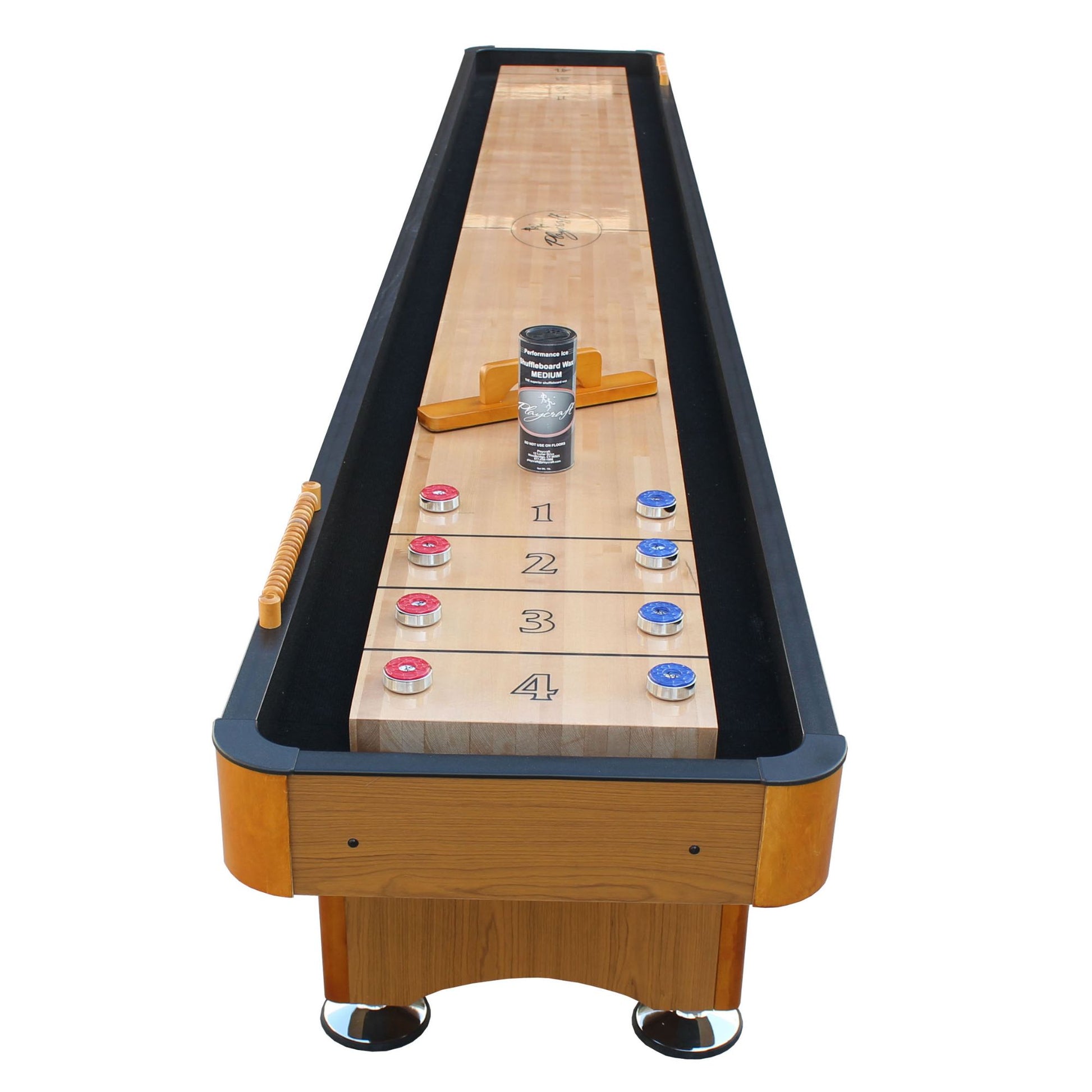 Playcraft Woodbridge Shuffleboard Table with Playing Accessories - Gaming Blaze