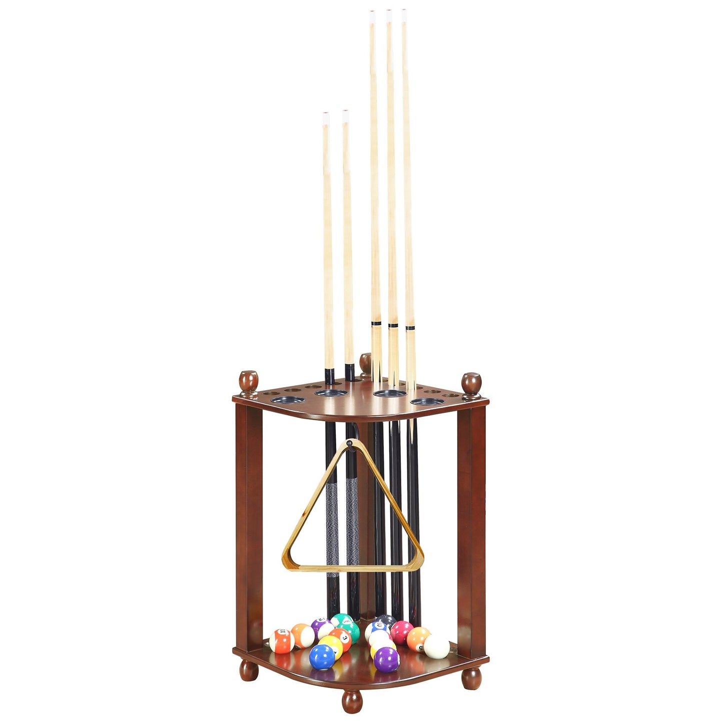 Hathaway Regent Walnut Pool Corner Cue Rack - Gaming Blaze