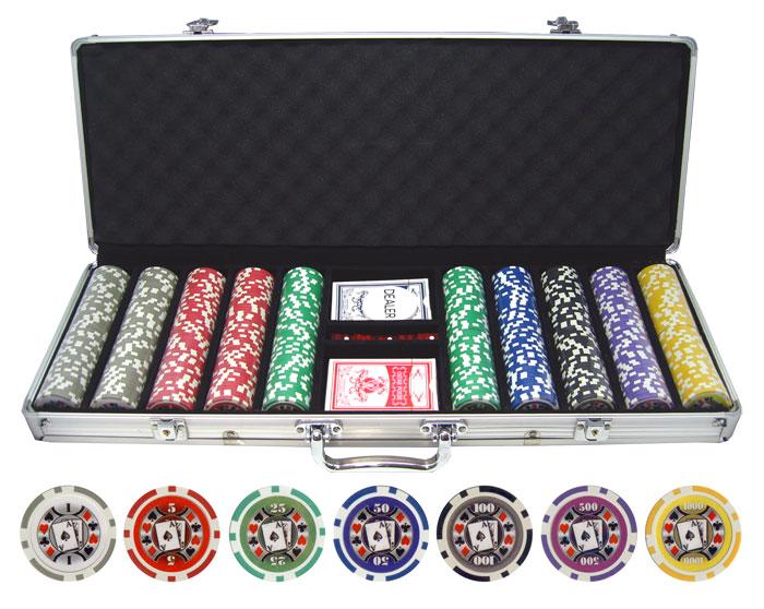 JP Commerce Big Slick 500 Piece Casino Poker Chips Set 11.5 gram - Gaming Blaze