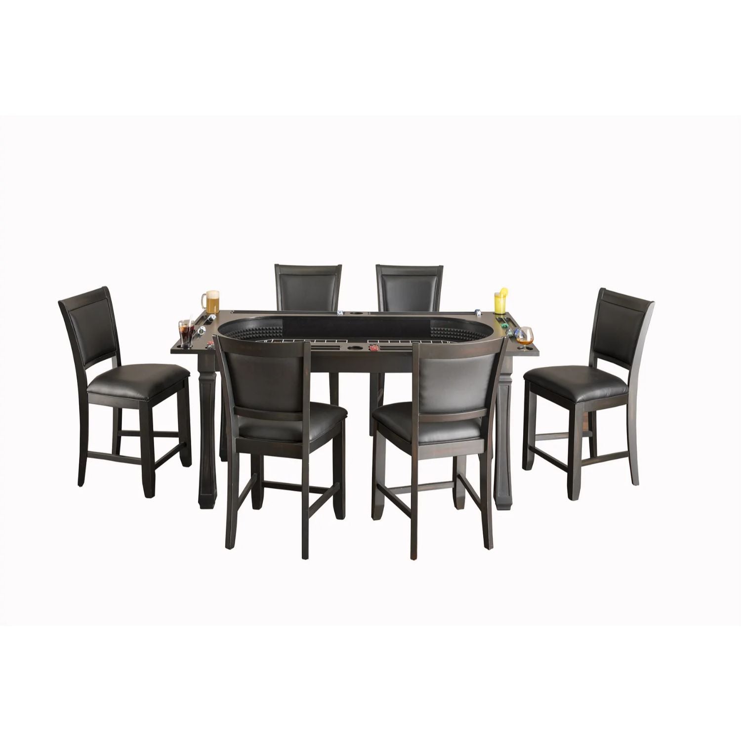 American Heritage Burlington Game Poker Table Set - Gaming Blaze