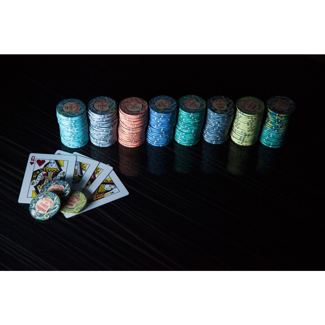 BBO Poker Tables Casino De Paris 500 Piece Ceramic Poker Chip Set 10 gram - Gaming Blaze