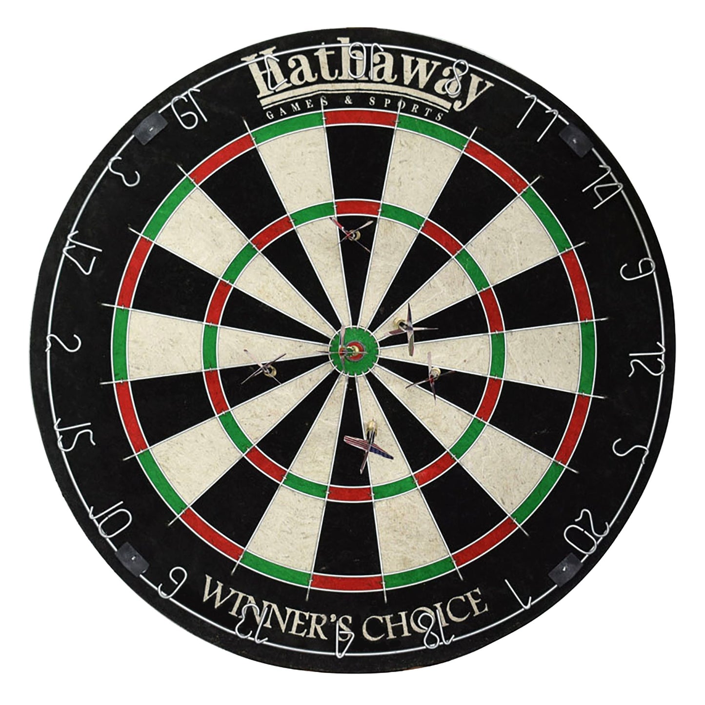 Hathaway Sisal Fiber Bristle Winners Choice 18" Dartboard Set - Gaming Blaze