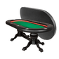 BBO Poker Tables Elite Alpha LED Black Oval Poker Table 10 Person - Gaming Blaze
