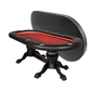 BBO Poker Tables Elite Alpha LED Black Oval Poker Table 10 Person - Gaming Blaze