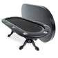 BBO Poker Tables Elite Black Oval Poker Table 10 Person - Gaming Blaze