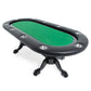 BBO Poker Tables Elite Black Oval Poker Table 10 Person - Gaming Blaze