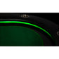 BBO Poker Tables Elite Alpha LED Black Oval Poker Table 10 Person - Gaming Blaze