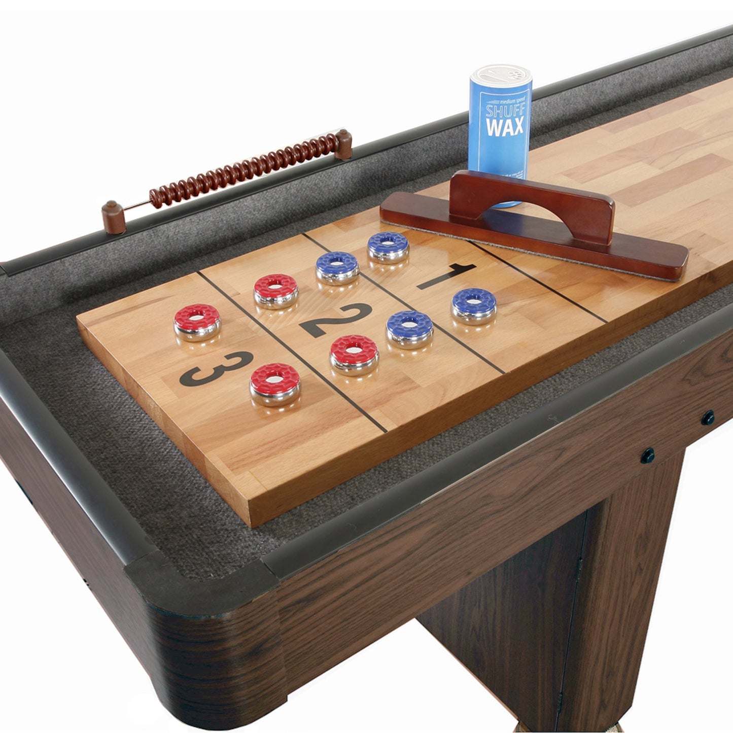 Hathaway Challenger Walnut 14ft Shuffleboard Table - Gaming Blaze