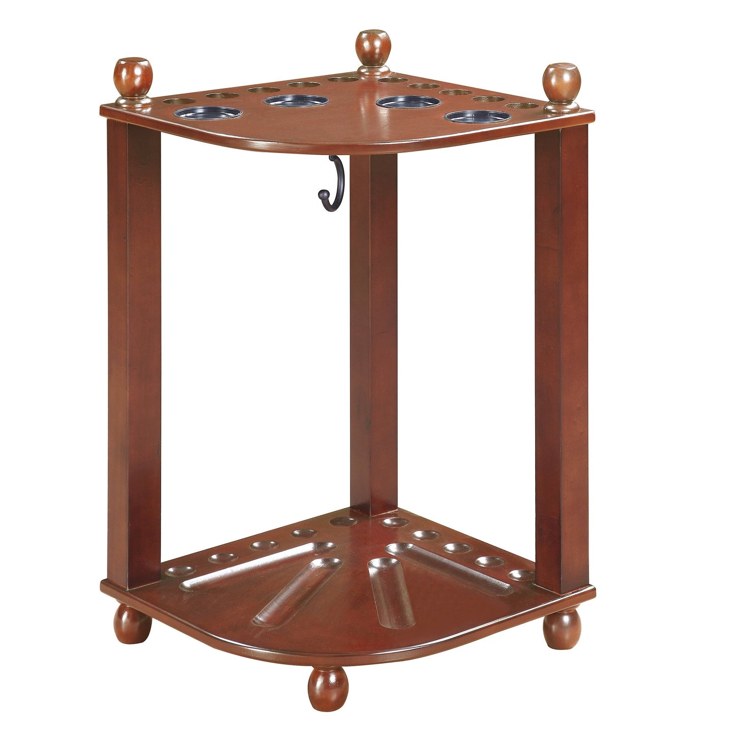 Hathaway Regent Walnut Pool Corner Cue Rack - Gaming Blaze