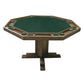 Kestell 57" Octagon Custom Poker Card Table Oak Wood 8 Person - Gaming Blaze