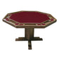 Kestell 57" Octagon Custom Poker Card Table Oak Wood 8 Person - Gaming Blaze