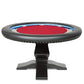 BBO Poker Tables Ginza LED Black Round Poker Table 8 Person - Gaming Blaze