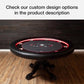 BBO Poker Tables Ginza LED Black Round Poker Table 8 Person - Gaming Blaze