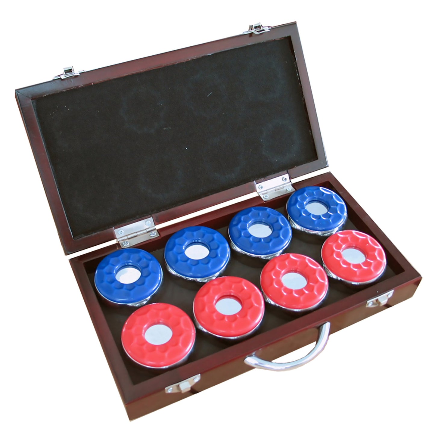 Hathaway Shuffleboard Pucks with Case Set of 8 - Gaming Blaze