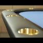 BBO Poker Tables Elite Alpha LED Black Oval Poker Table