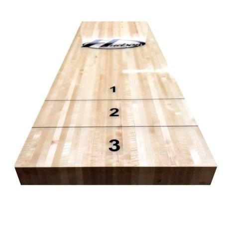 Hudson Shuffleboards 3" Thick Hard Rock Maple Shuffleboard Butcher Block Plank - Gaming Blaze